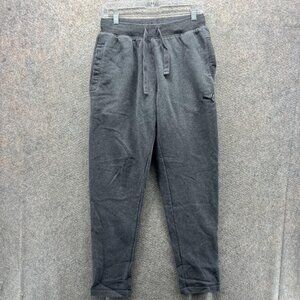 Puma Sweatpants Mens Medium Gray Fleece Jogger Pants Elastic Waist Athletic